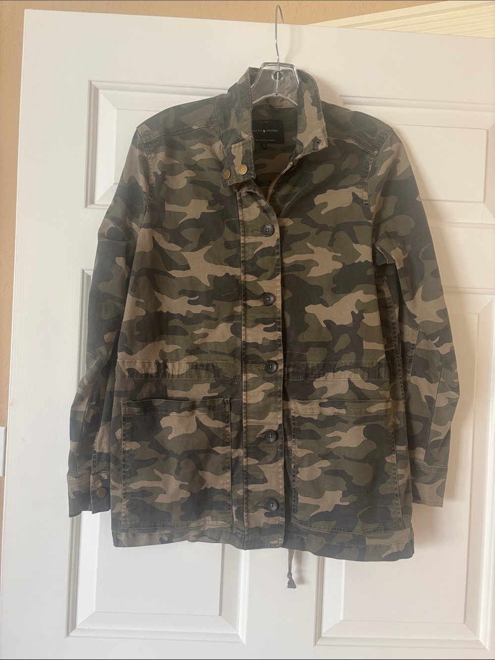 Lucky Brand Camo Utility Jacket - Olive & Khaki